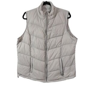Princess Cruises Goose Down Packable Vest Women's XL Gray Lightweight Quilted